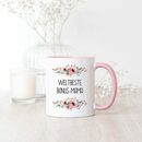 Bild 4 von Hey!Print Tasse Weltbeste Bonus-Mama Tasse Mutterliebe Blumenmotiv Geschenkidee Muttertag Geburtstag, Keramik