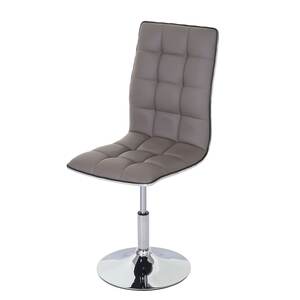 Esszimmerstuhl MCW-C41, Stuhl Küchenstuhl, höhenverstellbar drehbar, Kunstleder ~ taupe-grau