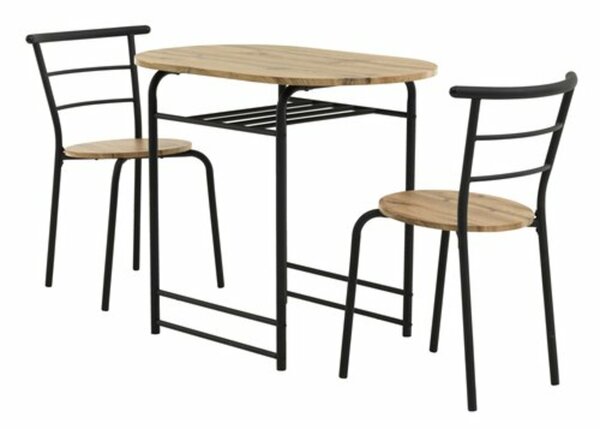 Bild 1 von GADSTRUP L92 Tisch + 2 GADSTRUP Stühle schwarz/eichefarben