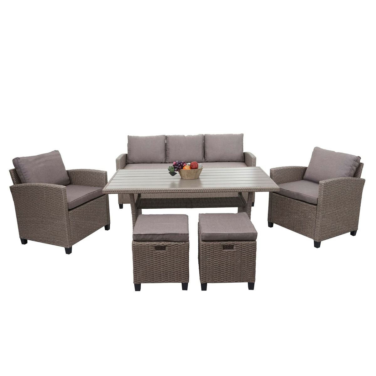 Poly-Rattan Garnitur MCW-E95, Garten-/Lounge-Set Sofa Sitzgruppe