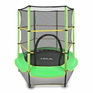 LBLA Kindertrampolin Fitness Trampolin, stabiles Trampolin für Kinder ab 3 Jahren, Ø 140,00 cm, Jumpingtrampolin mit Handgriff und Sicherheitsnetz, bis zum 50 kg