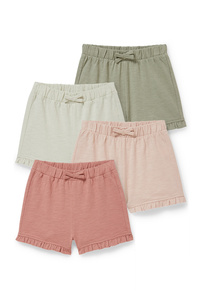 C&A Multipack 4er-Baby-Shorts, Grün, Größe: 68