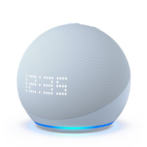 AMAZON Echo Dot (5. Gen, 2022) mit Uhr, Alexa Smart Speaker, Graublau