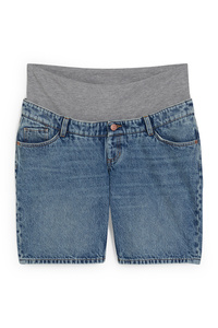C&A Umstandsjeans-Jeans-Bermudas, Blau, Größe: 44