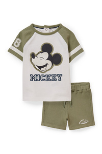 C&A Micky Maus-Baby-Outfit-2 teilig, Grün, Größe: 68