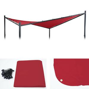 Ersatz-Bezug für Pergola MCW-F85, Sonnensegel Ersatzbezug, 3x3m Polyester ~ bordeaux