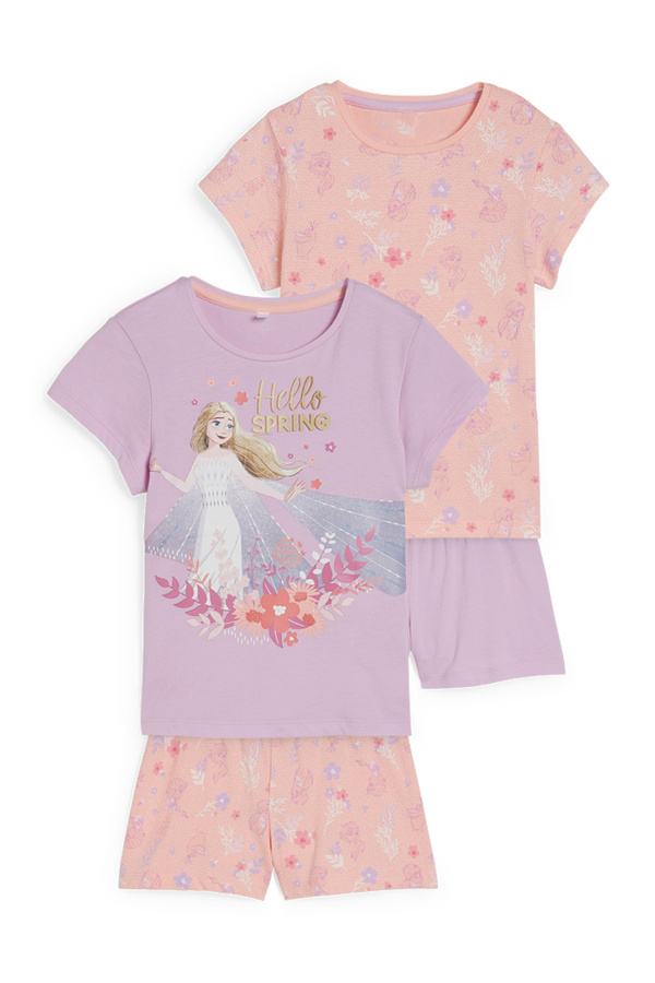 Bild 1 von C&A Multipack 2er-Die Eiskönigin-Shorty-Pyjama-4 teilig, Rosa, Größe: 110