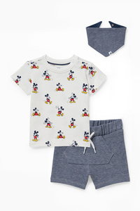 C&A Micky Maus-Baby-Outfit-3 teilig, Weiß, Größe: 68