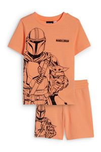 C&A The Mandalorian-Set-Kurzarmshirt und Shorts, Orange, Größe: 110