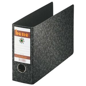 bene Spezial Ordner schwarz marmoriert Karton 7,5 cm DIN A5 quer