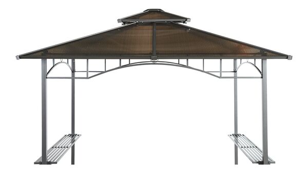 Bild 1 von Grasekamp Ersatzdach Hardtop BBQ Pavillon 1,5x2,4m  Doppelstegplatten Polycarbonat Braun