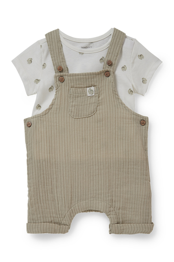Bild 1 von C&A Baby-Outfit-2 teilig, Grau, Größe: 56