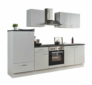 Menke Küchen Küchenblock White Classic 270, Holznachbildung
