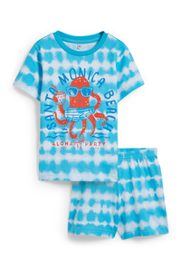 C&A Shorty-Pyjama-2 teilig, Blau, Größe: 110
