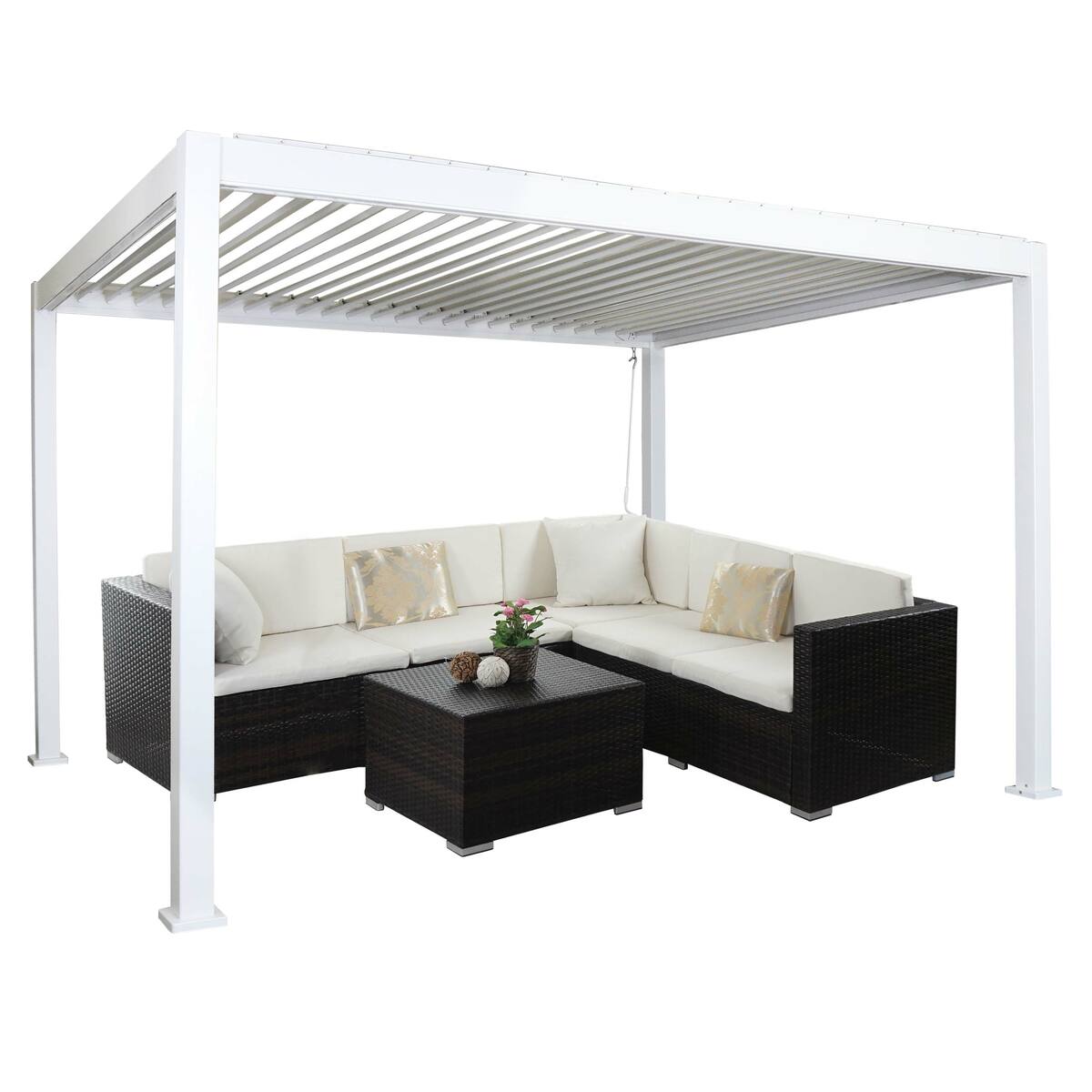 Pergola Mcw J Garten Lamellen Pavillon Cm Alu Gestell X M Wei Von Netto Marken