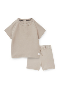 C&A Baby-Outfit-2 teilig, Grau, Größe: 68