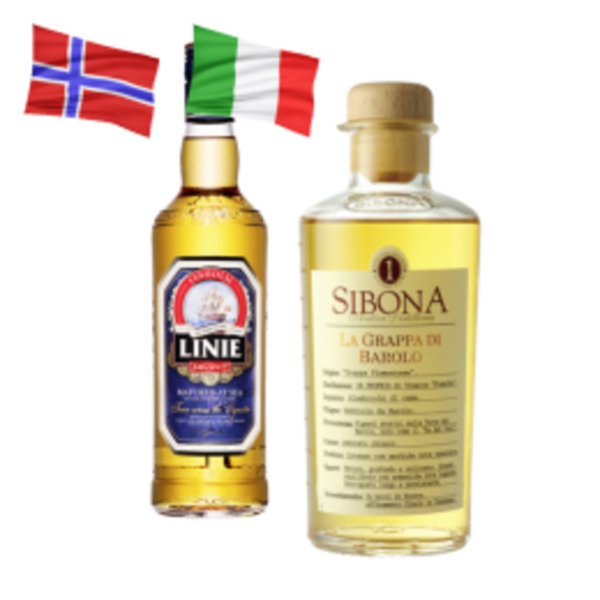 Bild 1 von Linie Aquavit, Sibona Grappa oder Calvados Dauphin