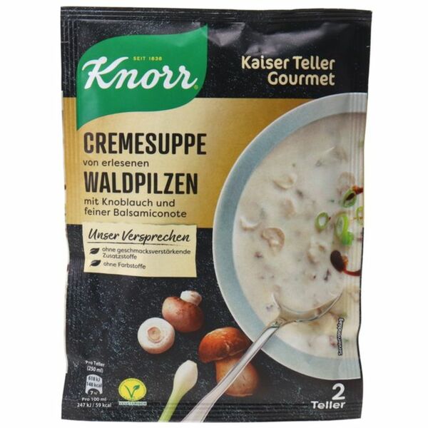 Knorr 2 x Cremesuppe von erlesenen Waldpilzen von Motatos für 1,50 ...