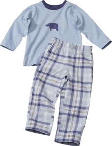 ALANA Kinder Schlafanzug, Gr. 92, aus Bio-Baumwolle, blau