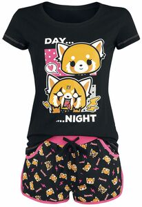Aggretsuko Day Night Schlafanzug multicolor