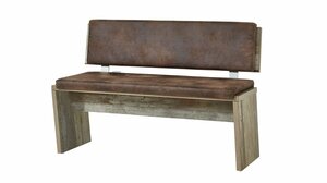 Sitzbank mit Rückenlehne 126 cm - Driftwood - BONANZA