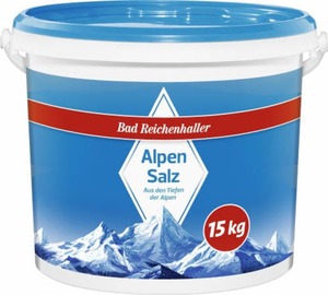 Bad Reichenhaller Siedesalz AlpenSalz (15 kg)