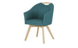 Wohnwert Leder-Schalenstuhl  Jalto blau Maße (cm): B: 58 H: 85 T: 59 Stühle