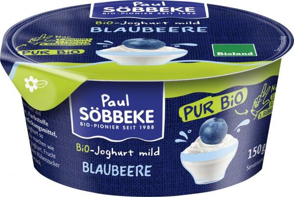 Bild 1 von Söbbeke Pur Bio Joghurt Blaubeere