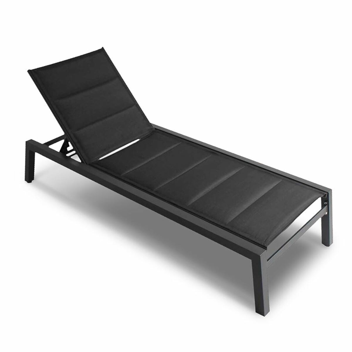 Bild 1 von Sonnenliege 190x70x95cm Anthrazit/Schwarz