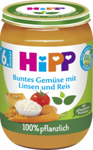 HiPP Bio Buntes Gemüse mit Linsen und Reis ab 6. Monat