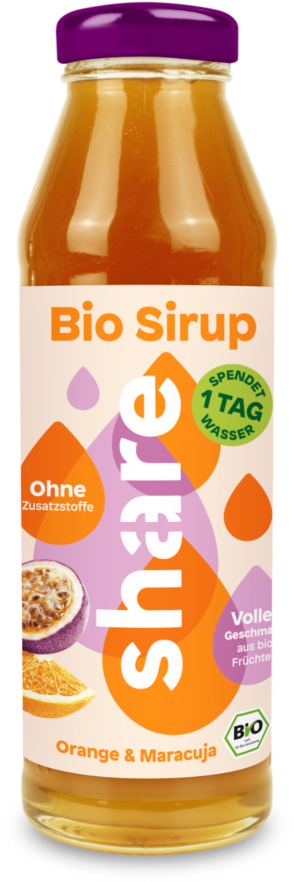 Bild 1 von share Bio Sirup Orange-Maracuja