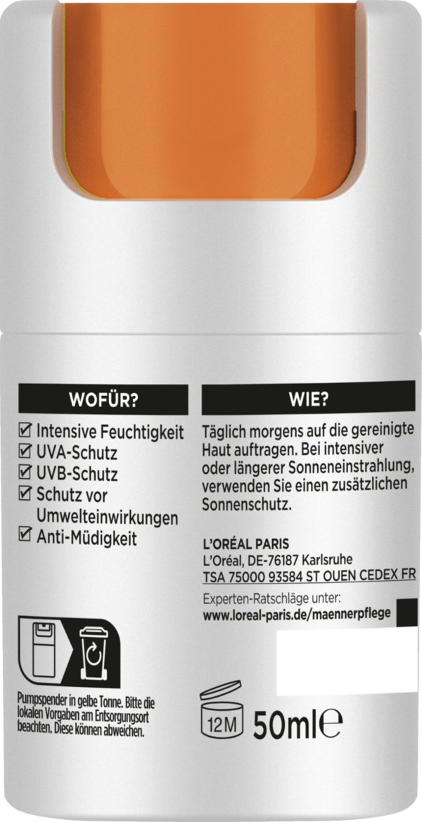 Bild 4 von L’Oréal Paris men expert Hydra Energy 24h Anti-Müdigkeit Feuchtigkeitspflege LSF15