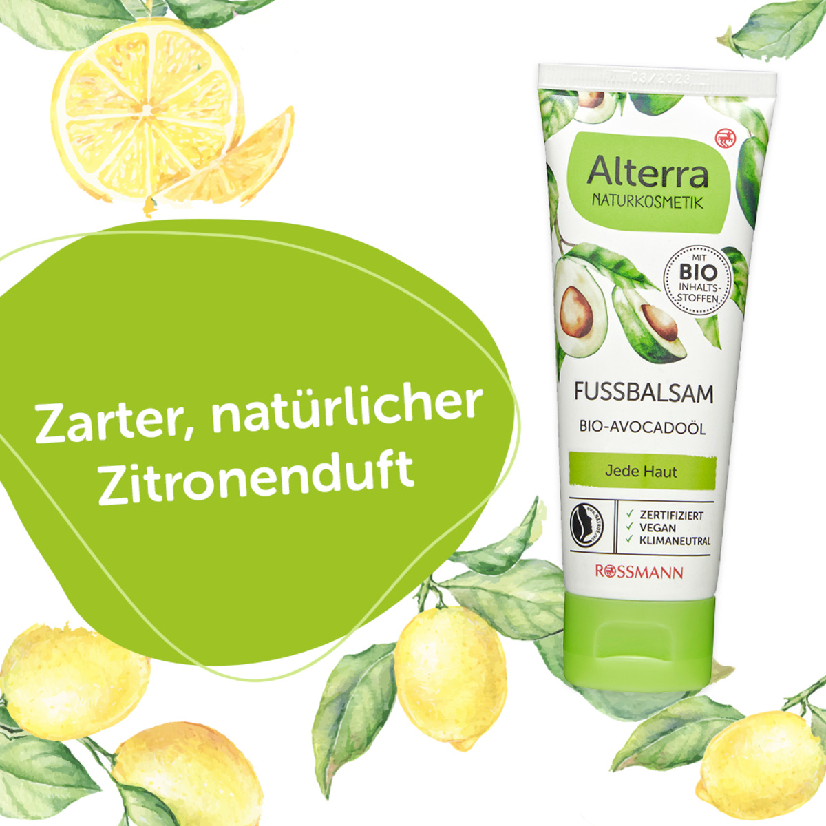 Bild 3 von Alterra Fussbalsam Bio-Avocado & Bio-Zitrone 3.99 EUR/100 ml