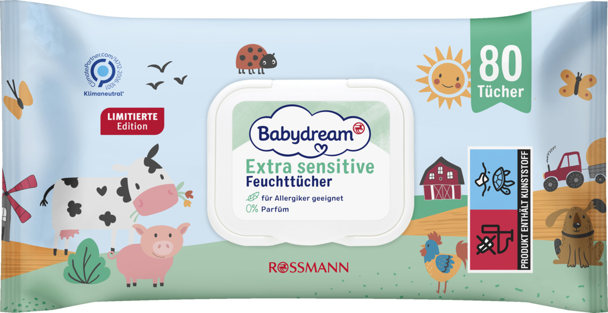 Bild 1 von Babydream Extra sensitive Feuchttücher