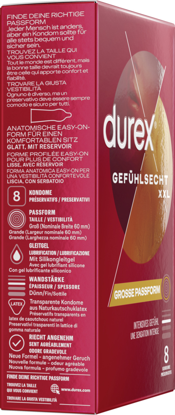 Bild 2 von Durex Gefühlsecht XXL Kondome