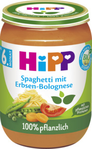 HiPP Bio Spaghetti mit Erbsen-Bolognese ab 6. Monat