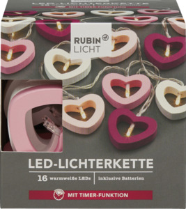 Rubin Licht LED-Lichterkette Herzen