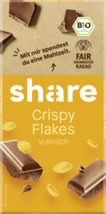 share Bio Schokoladentafel Crispy Flakes Vollmilch