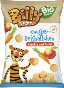 Billy Tiger Bio Knusper Reisbällchen Karotte & Apfel