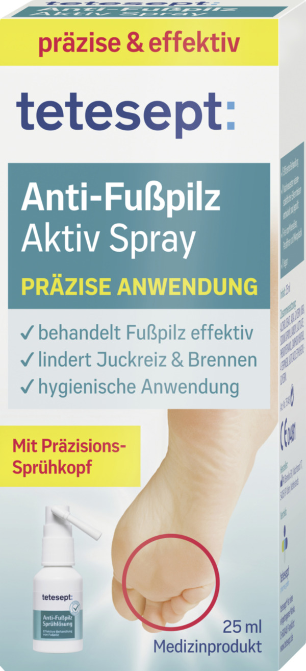 Bild 1 von tetesept med foot care Anti-Fußpilz Sprühlösung