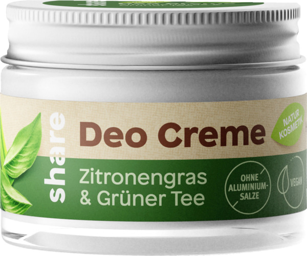 Bild 1 von share Deocreme Zitronengras & grüner Tee