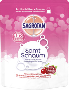 Sagrotan Samt Schaum Sanfte Schaumseife Kirschblüte & Rose Nachfüller