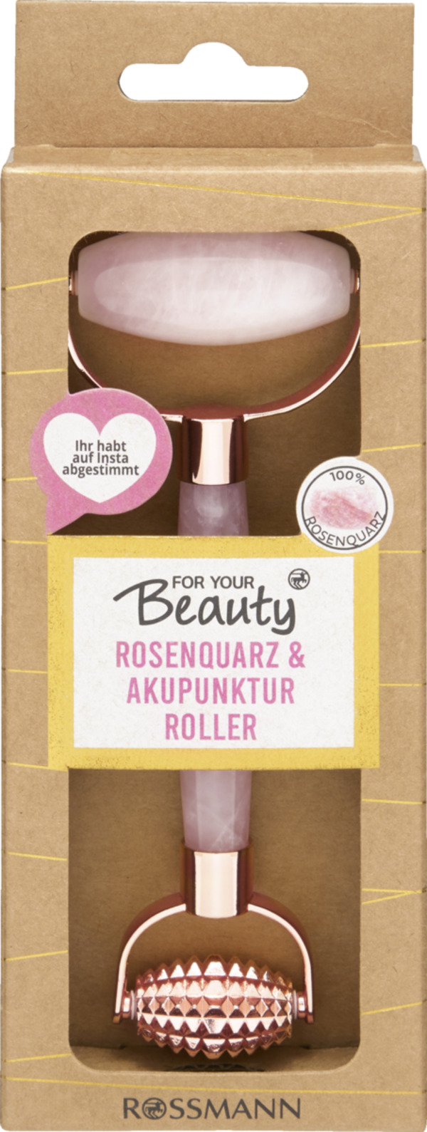 Bild 1 von FOR YOUR Beauty Rosenquarz- & Akupunktur-Roller