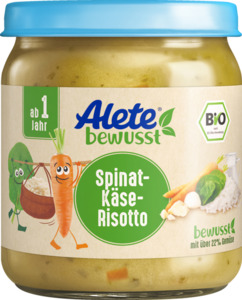 Alete bewusst Bio Spinat-Käse-Risotto