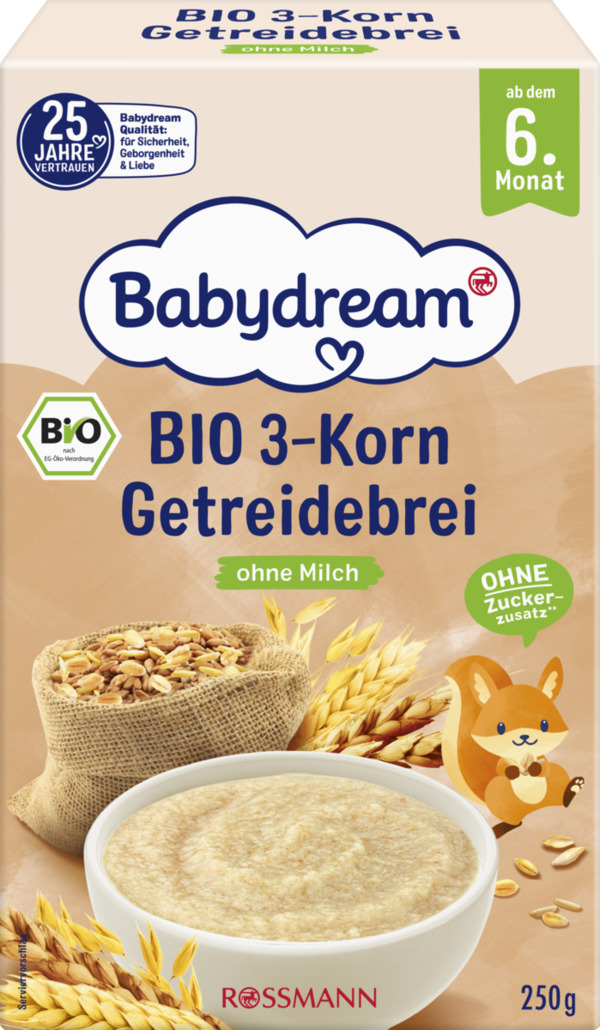 Bild 1 von Babydream Bio 3-Korn Getreidebrei