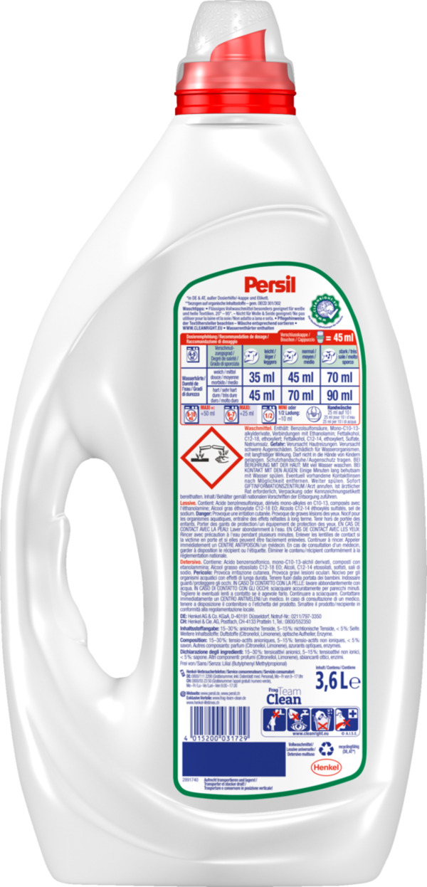 Bild 2 von Persil Universal Kraft-Gel Vollwaschmittel Flüssig 80 WL