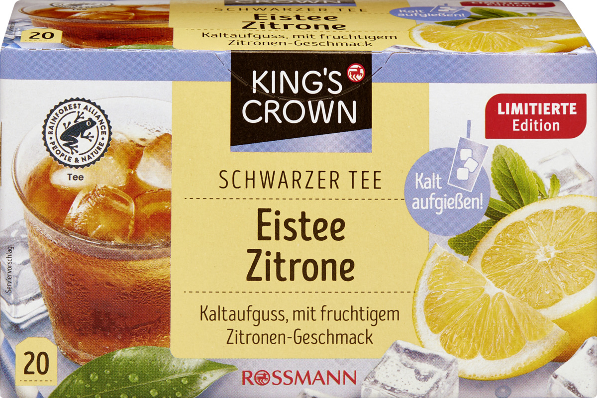 Bild 1 von KING'S CROWN Schwarzer Tee Eistee Zitrone