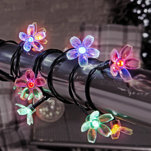 KODi season Solarlichterkette Blume 5,5 Meter Bunt 35 LEDs