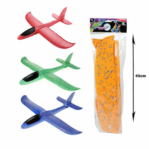Schaumstoff-Flugzeug XXL 45 cm verschiedene Farben