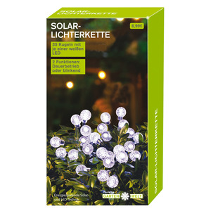 KODi season Solarlichterkette Kugel 5,5 Meter weiß 35 LEDs